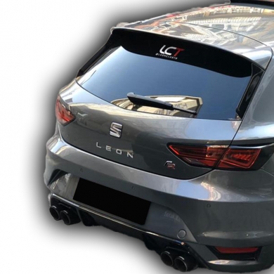 Seat Leon MK3.5 Uyumlu Yedek Parça Çift Çıkış Difüzör PlastikBoyasız