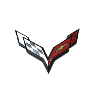 Chevrolet Corvette Uyumlu Yedek Parça  Bayrak Yapıştırma Siyah Bagaj ve Çamurluk Logosu