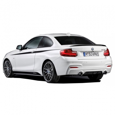 Bmw F22 2 Serisi 2013-2019 Uyumlu Yedek Parça M Performance Difüzör Plastik Boyasız