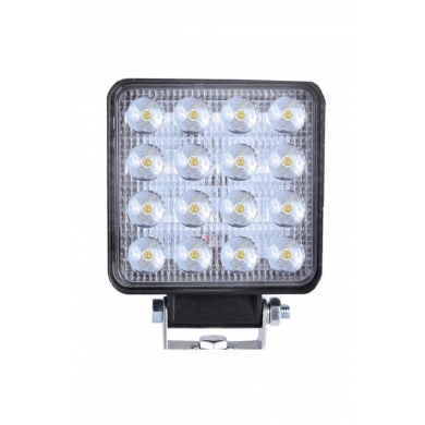 48W CRE Power Led Üniversal Kare Sis Lambası 16 Ledli Siyah
