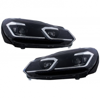 Volkswagen Golf 6 Uyumlu Yedek Parça (2008-2013) 7.5 Görünümlü Led Far Seti LAM-T101