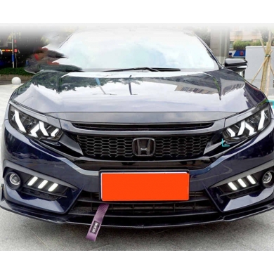 Honda Civi Uyumlu Yedek Parçac Fc5 (2017- 2019) Lamborghini Style Led Far Seti LAM-T054