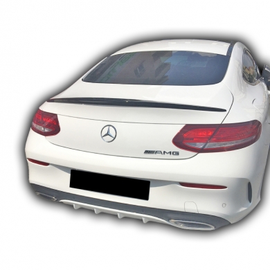 Mercedes W205 C Serisi Coupe Uyumlu Yedek Parça Spoiler Boyasız