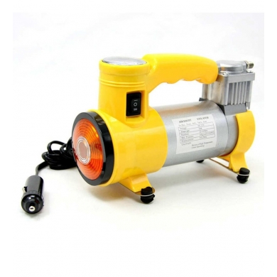 Niken Metal Gövdeli Işıklı Oto Lastik Hava Kompresörü 150 PSI