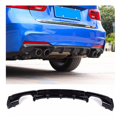 BMW F30 Uyumlu Yedek Parça M Performance Difüzör Parlak Siyah