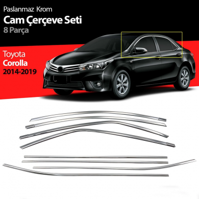 Toyota Corolla 2014-2019 Uyumlu Yedek Parça Krom Cam Çevirme