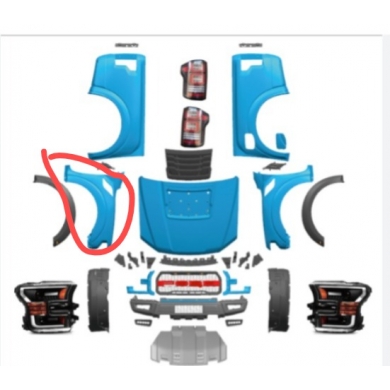 Ford Ranger F150 Gen2 Sağ Ön Çamurluk Plastik