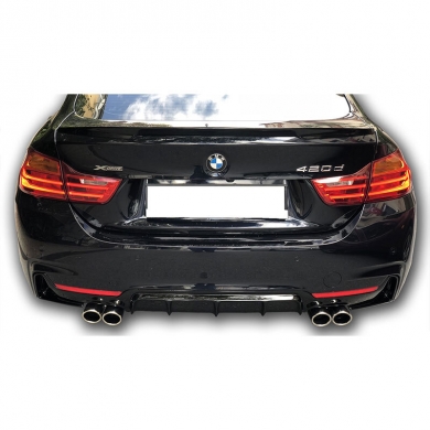 Bmw F36 Uyumlu Yedek Parça Sağ Sol Çift Çıkışlı Difüzör (Plastik)