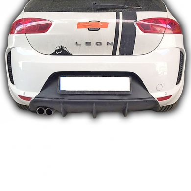 Seat Leon MK2 Uyumlu Yedek Parça  Aero Soldan Çift Çıkış Difüzör (Plastik)