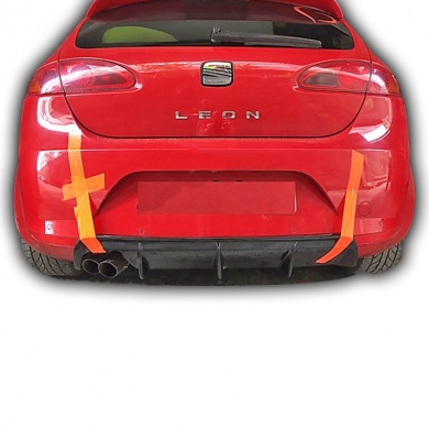 Seat Leon MK2 Uyumlu Yedek Parça Soldan Çift Çıkışlı Difüzör (Plastik)