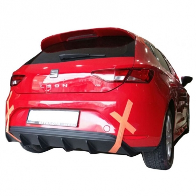 Seat Leon MK3 2013+ Uyumlu Yedek Parça Custom Difüzör (Plastik)